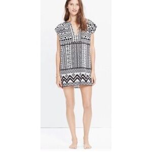 Madewell embroidered Belize cotton cover up tunic S oversized 20”